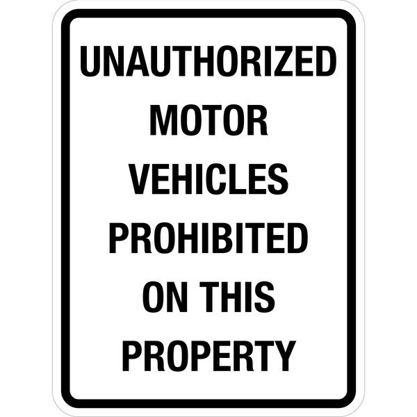 Authorized Vehicles Western Safety Sign 4587