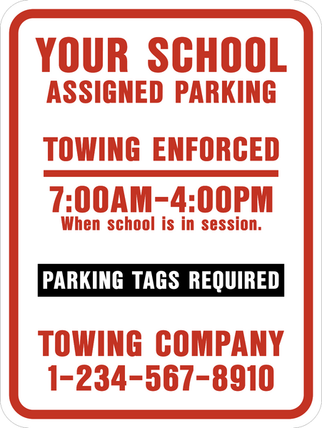 Assigned Parking Western Safety Sign 