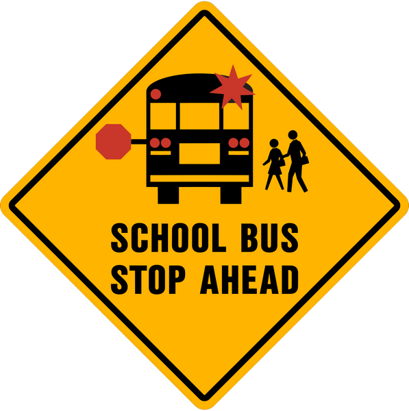 school bus stop sign clipart