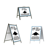 Hand Sanitizer Station Ahead A-Frame Sign Stand