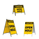 Caution Open Hole A-frame Sign Stand