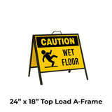 Caution Wet Floor A-Frame Sign Stand