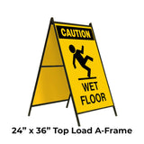 Caution Wet Floor A-Frame Sign Stand