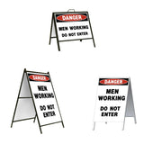 Danger Men Working Do Not Enter A-Frame Sign Stand