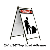 Danger Roadwork Symbol A-Frame Sign Stand