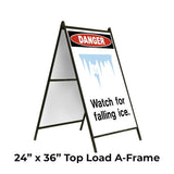 Danger Watch for Falling Ice A-Frame Sign Stand