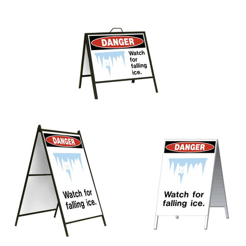 Danger Watch for Falling Ice A-Frame Sign Stand