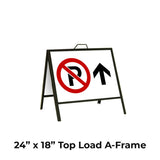 No Parking Ahead A-Frame Sign Stand