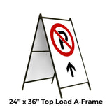 No Parking Ahead A-Frame Sign Stand