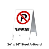 No Parking Temporary A-Frame Sign Stand