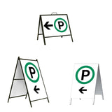 Parking on the Left with Arrow A-Frame Sign Stand