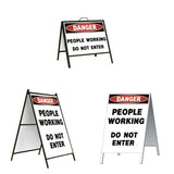 Danger People Working Do Not Enter A-Frame Sign Stand