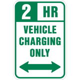 Electric Vehicle 2 Hour Charging Parking Sign