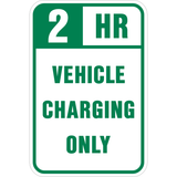 Electric Vehicle 2 Hour Charging Parking Sign