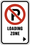 No Parking Loading Zone Signs