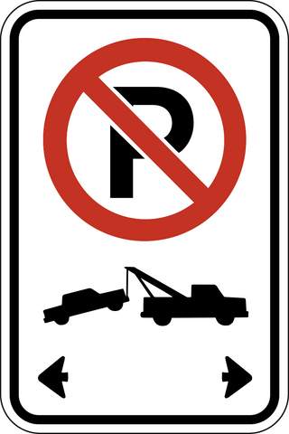 No Parking Tow Away Graphic Signs