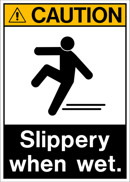 Caution - Slippery When Wet | Western Safety Sign