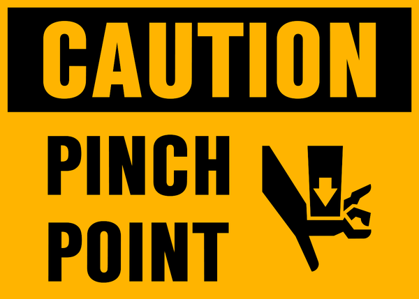 Caution - Pinch Point | Western Safety Sign