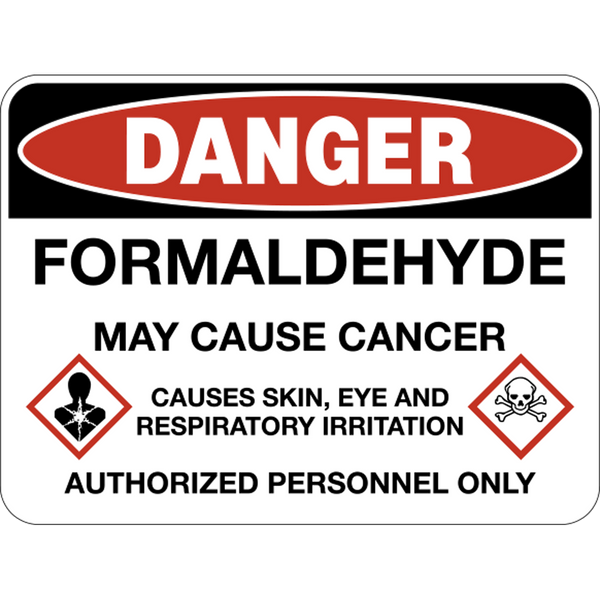 Danger - Formaldehyde – Western Safety Sign