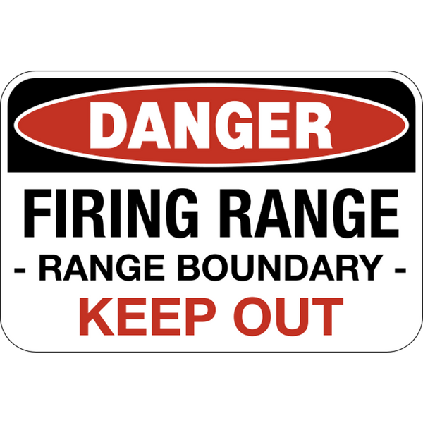 Danger - Firing Range – Western Safety Sign