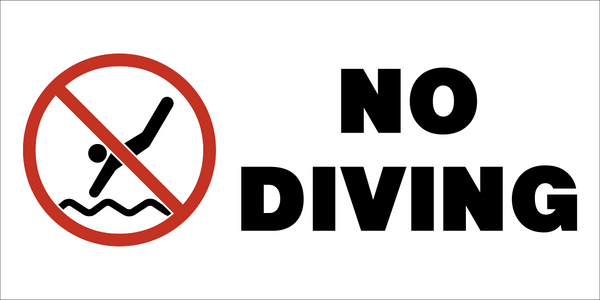 No Diving | Western Safety Sign