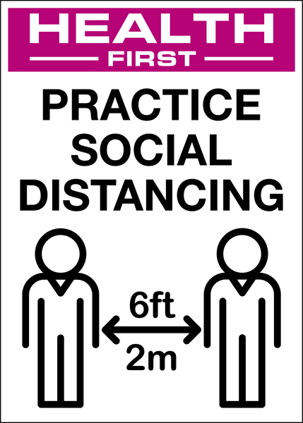 Social Distance – Western Safety Sign