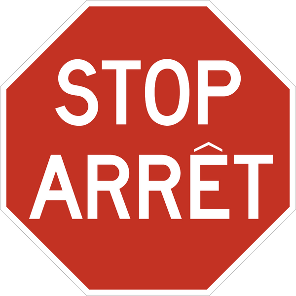 RA-1 B - Stop Arrêt Sign – Western Safety Sign