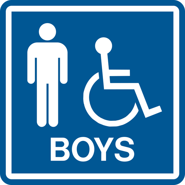 Washroom Boys Accessible – Western Safety Sign