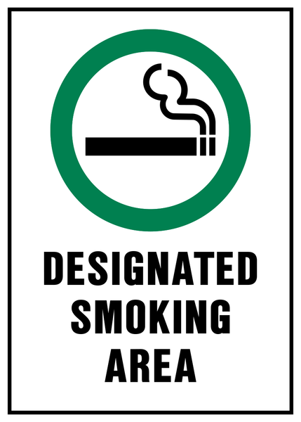 Designated Smoking | Western Safety Sign