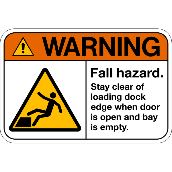 Loading Dock Fall Hazard | Western Safety Sign