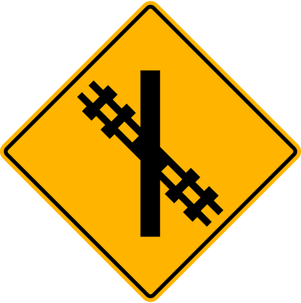 WA-18R - Railway Crossing Right Warning Traffic Sign – Western Safety Sign